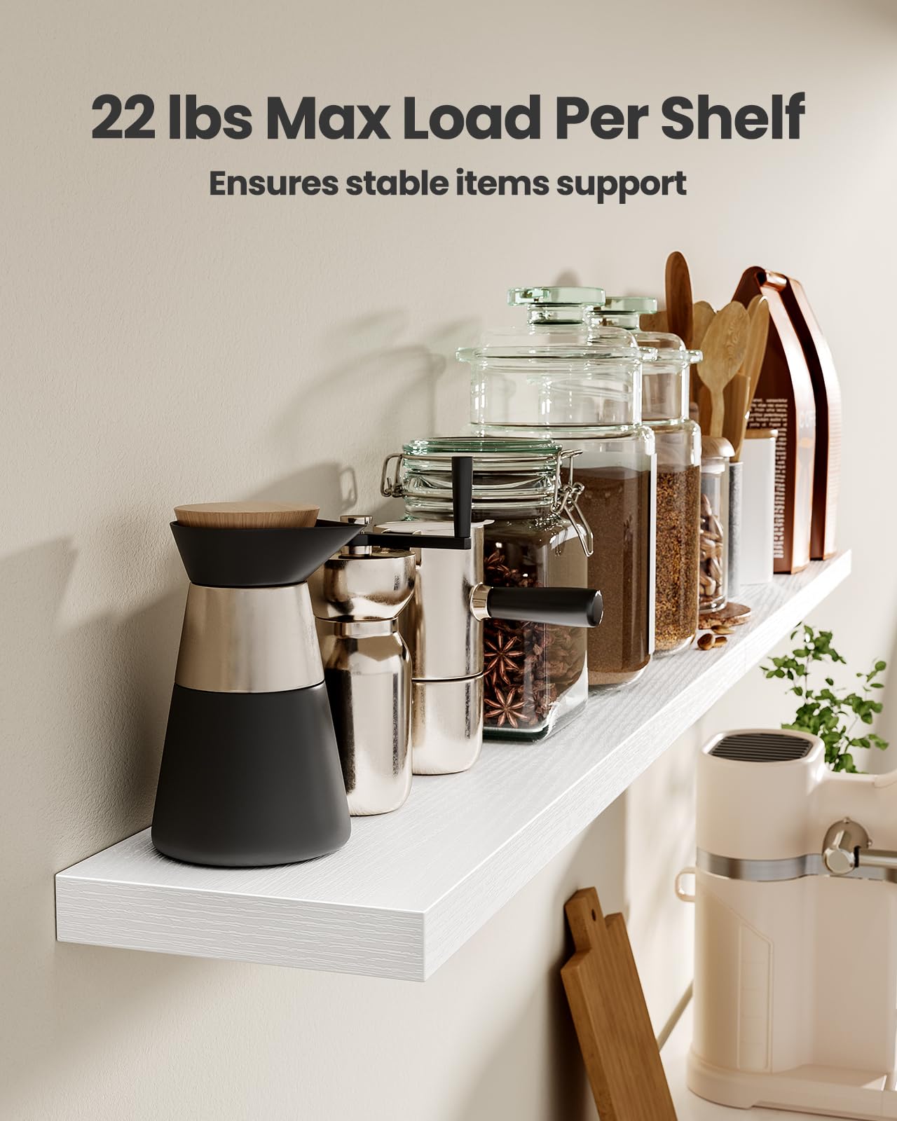 AMADA HOMEFURNISHING living room display shelf holding decor and plants.