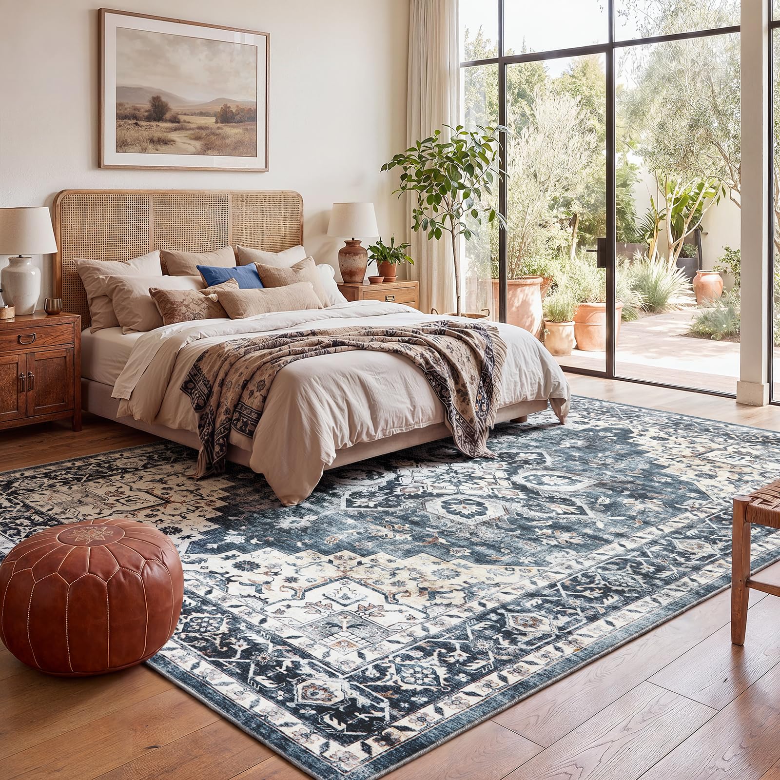 AMADA HOMEFURNISHING 8x10 rug suitable for living, dining, and bedroom layouts.