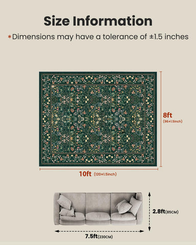 AMADA HOMEFURNISHING rug with non-slip backing keeps it in place on tile