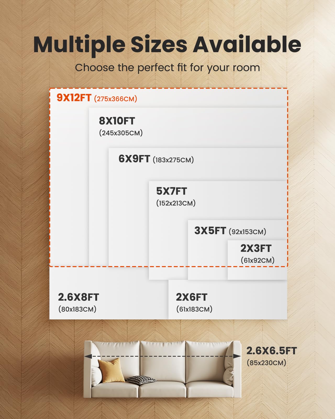 AMADA HOMEFURNISHING multiple sizes fit entryways, living rooms, and bedrooms.