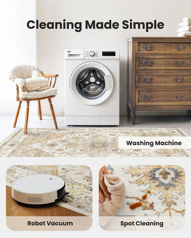 AMADA HOMEFURNISHING vintage design rug enhances living room ambiance