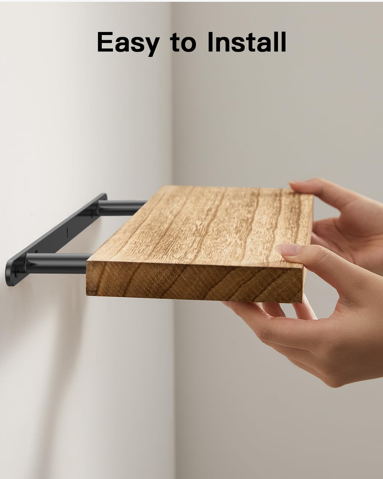 AMADA seamless floating design hides brackets for a clean wall display.