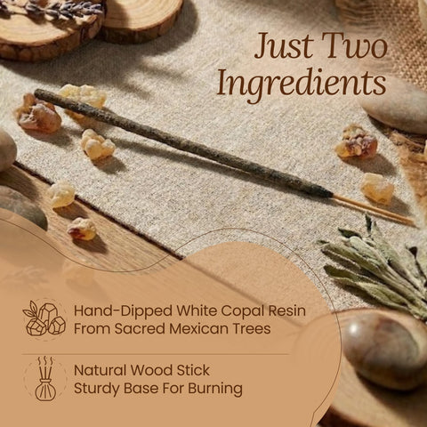 amae INCENSE Copal aroma fills room — earthy, forest-like scent that lingers.