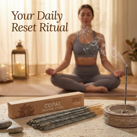 amae INCENSE Copal handmade sticks Mexico — artisanal craftsmanship in every bundle.