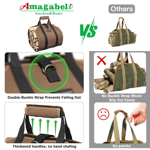 AMAGABELI GARDEN & HOME open-ends design accommodates various wood lengths for easy filling.