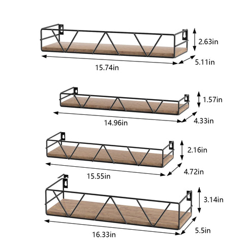 Amaoot brown waterproof shelves suited for bathroom and kitchen use.