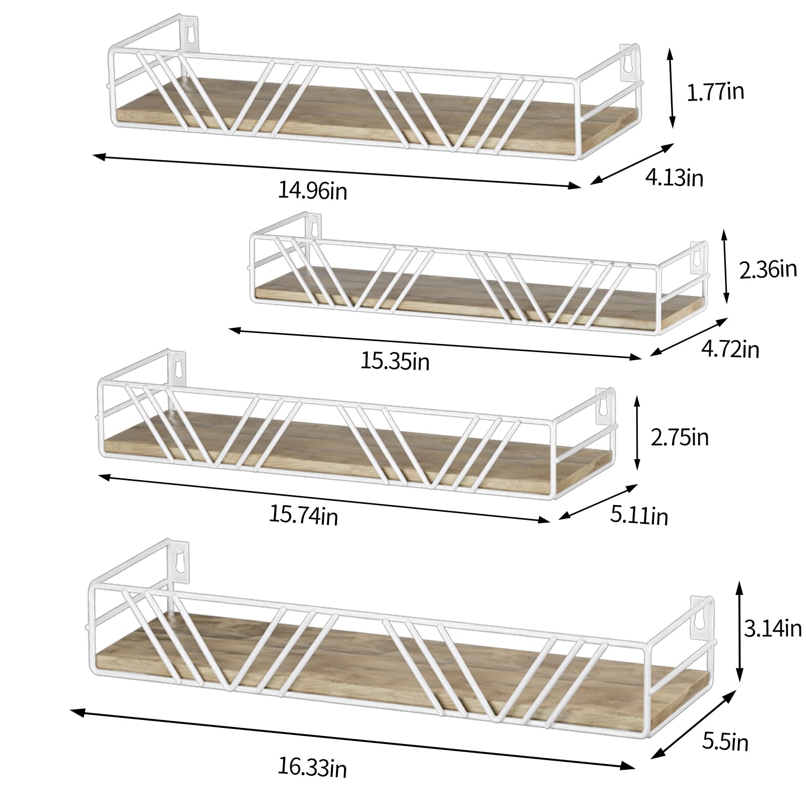 Amaoot easy-install wall-mounted shelves ready in minutes.