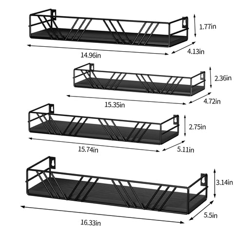 Amaoot floating shelves in bathroom above toilet for toiletries and towels.