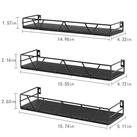 Amaoot living room display using three shelves to organize decor.