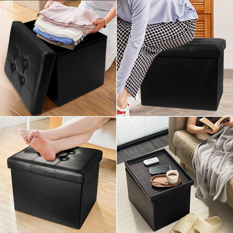 AmasSmile hidden storage 38-liter space keeps blankets and books organized.