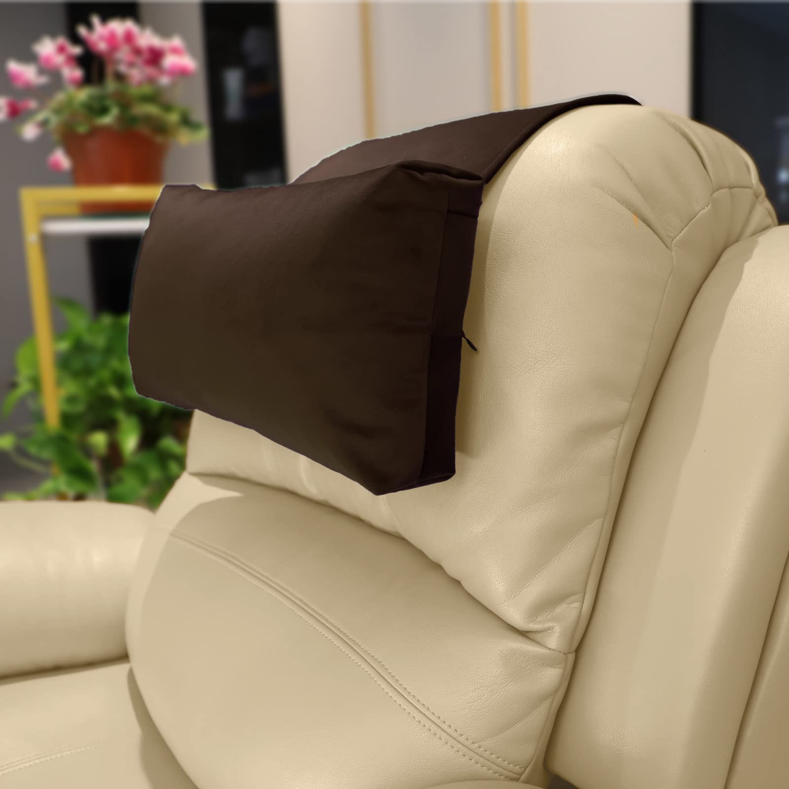 AmazeCov headrest pillow with pearl cotton fill offering plush neck support.