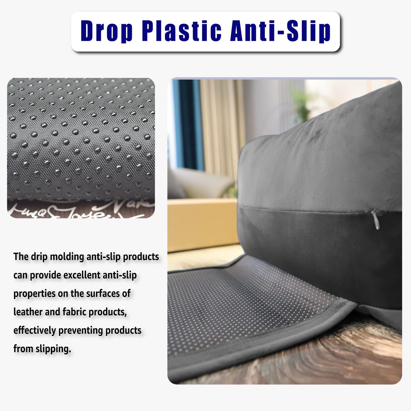 Averse AmazeCov headrest back shows the non-slip velvet grip for stability.