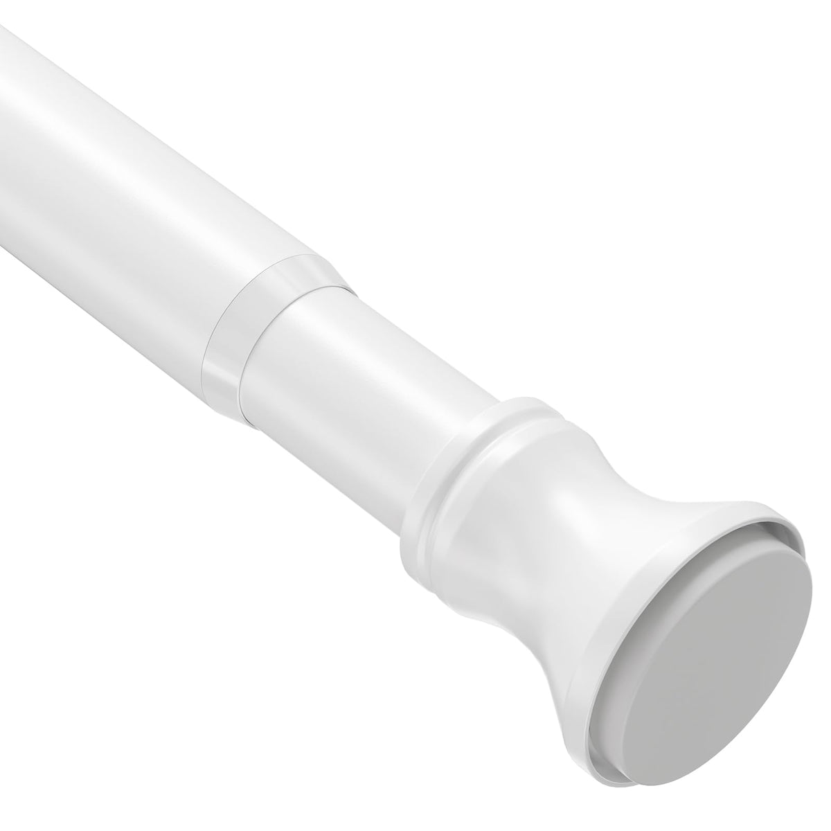 Amazer spring tension shower rod extended to fit 54-90 inches for a secure fit.