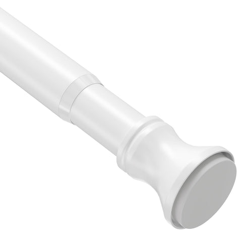 Amazer spring tension shower rod extended to fit 54-90 inches for a secure fit.