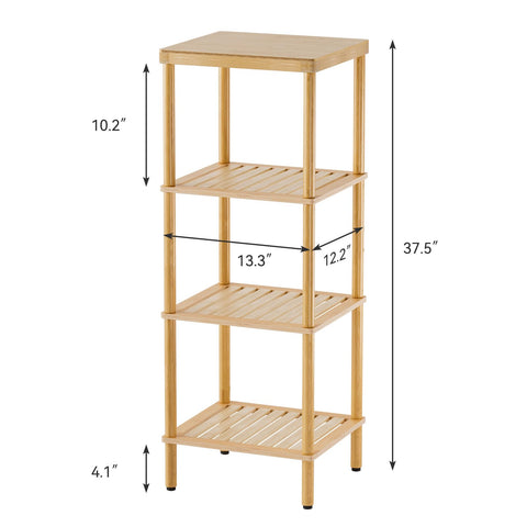 AmazerBath bamboo shelf compact footprint fit for tight spaces
