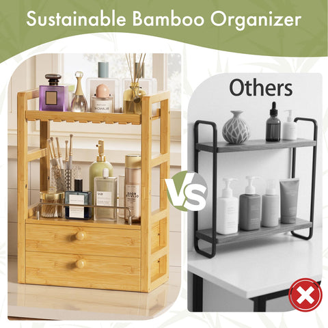 AmazerBath durable bamboo finish adds natural warmth to any bathroom.