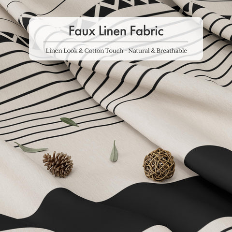 AmazerBath faux linen look curtain for upscale style with easy care