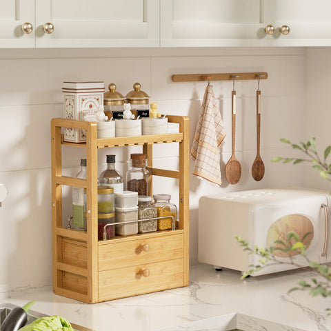 AmazerBath makeup and skincare setup becomes organized and accessible.