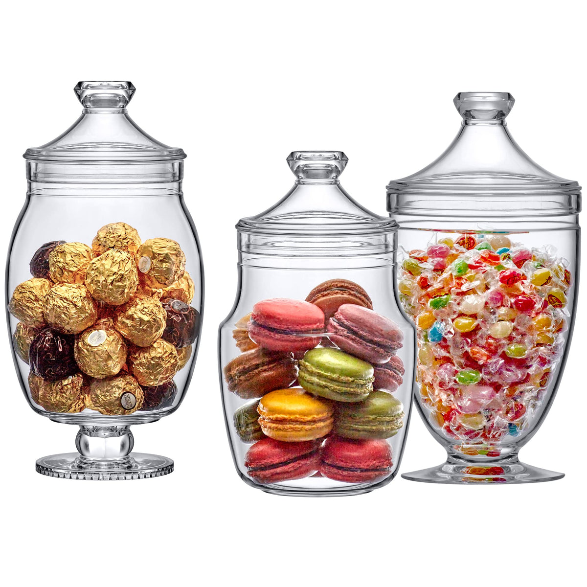 Amazing Abby Keep 54 oz acrylic apothecary jar for candy and snacks.