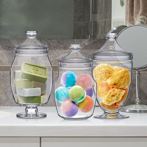 Amazing Abby Keep jar with lid ideal for candy buffet at events.