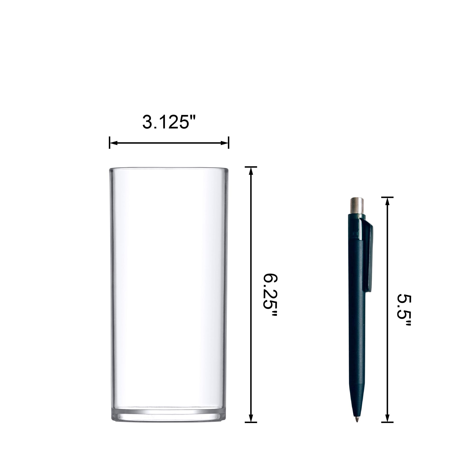 Amazing Abby Viola Piccolo vase clear 6in side view ideal home decor accents.