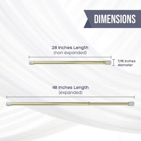 Amazing Drapery Hardware brass finish rod ideal for sheer panels and light décor.
