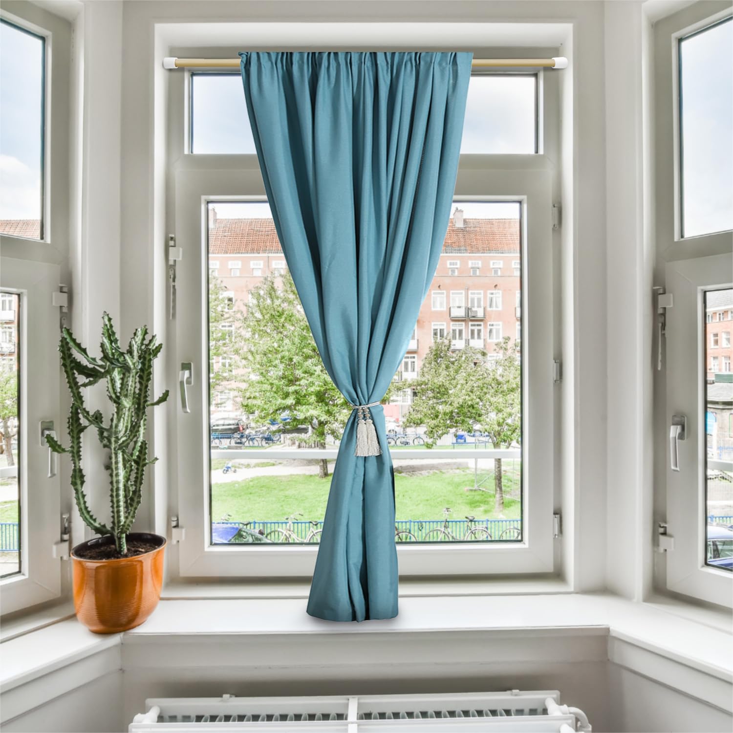 Amazing Drapery Hardware no-tools installation for quick, damage-free curtain setup.