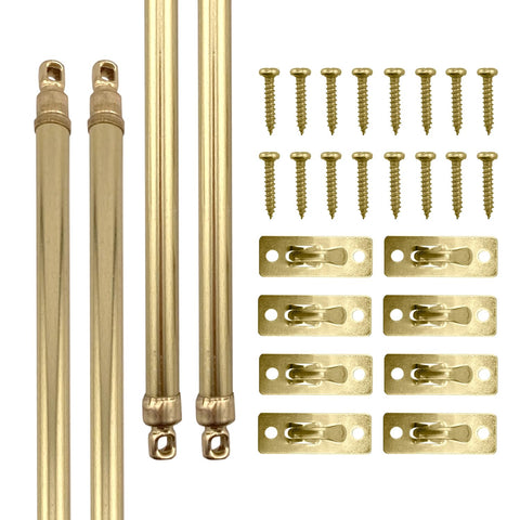 Amazing Drapery Hardware swivel sash rod with brass ends for sturdy door or window mounting