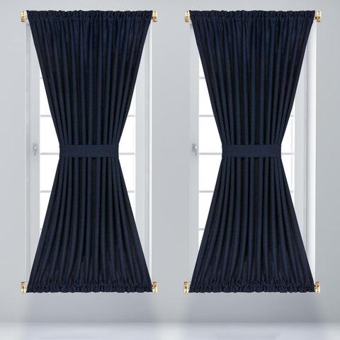 Amazing Drapery Hardware white swivel sash rod in action with curtains.