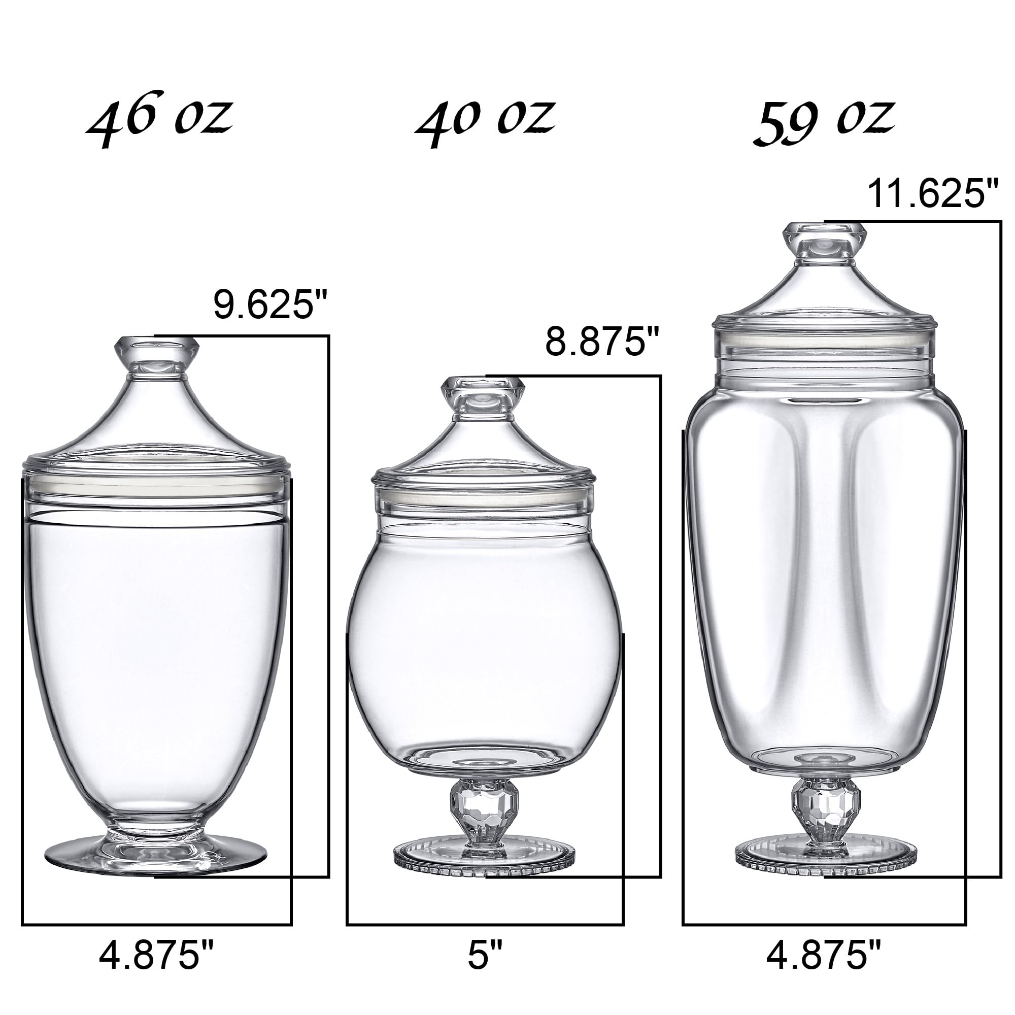 Amazing Abby Admire 40 oz jar suited for bathroom essentials organization.