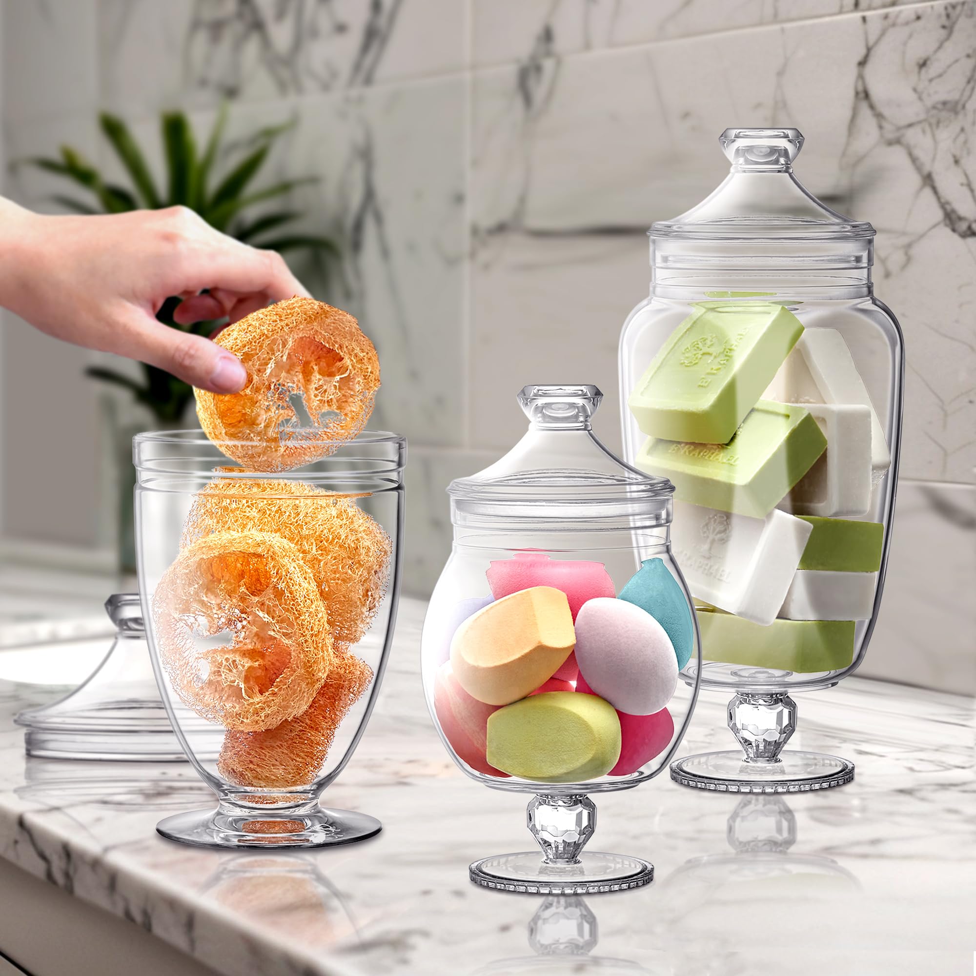 Amazing Abby Admire crystal-clear jar enhances treat displays with elegance.