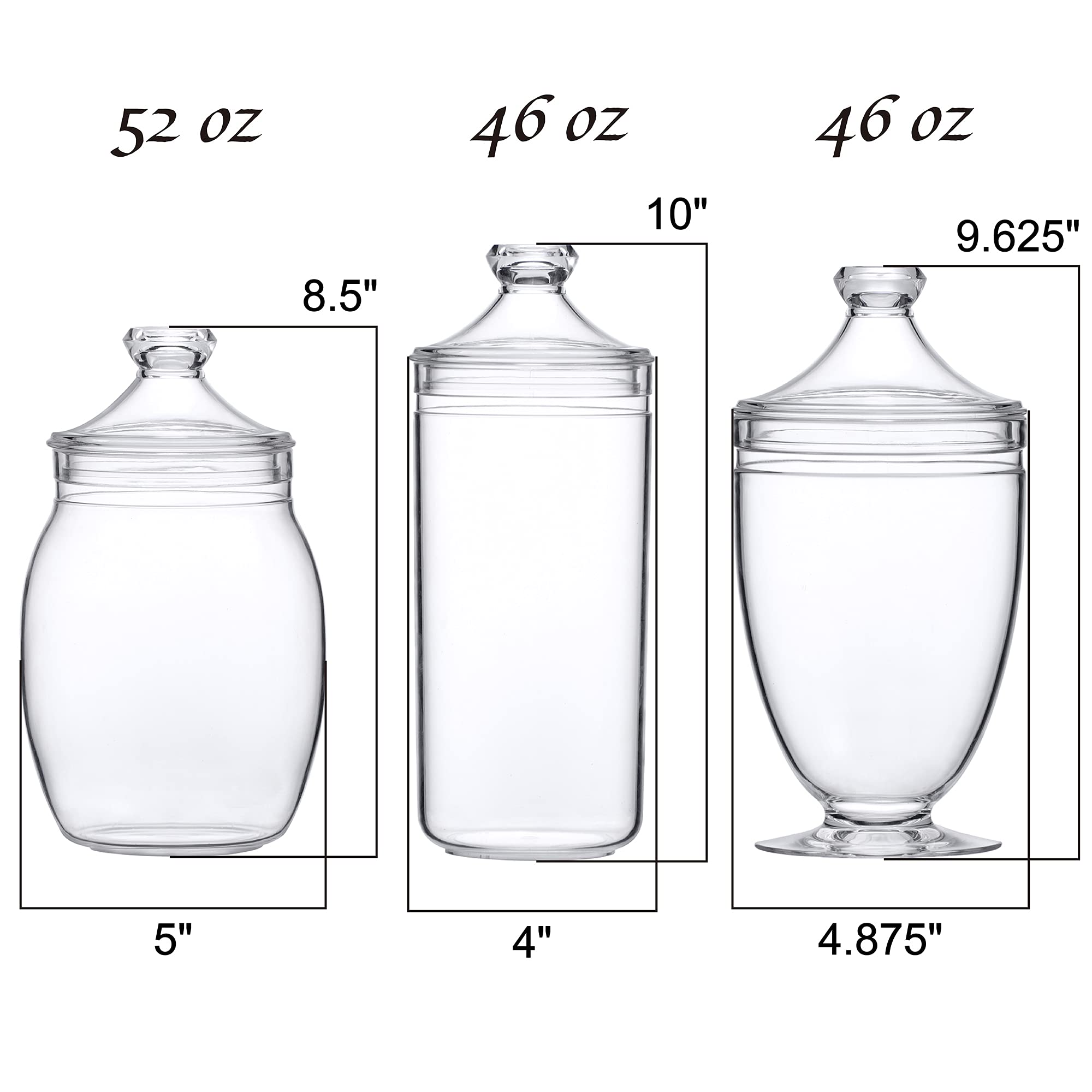 Amazing Abby Adore 46oz jar with clear lid for pantry storage and quick reach.