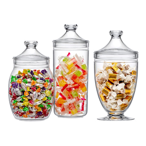 Amazing Abby Adore jar stored in a bathroom vanity for cotton balls.