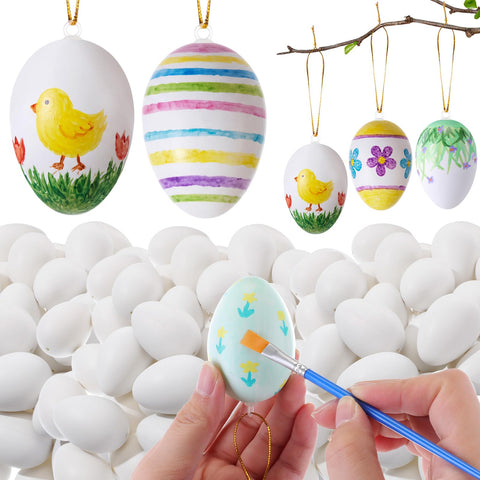 AmazingSpark white Easter eggs 120pcs, ideal for DIY decorating.