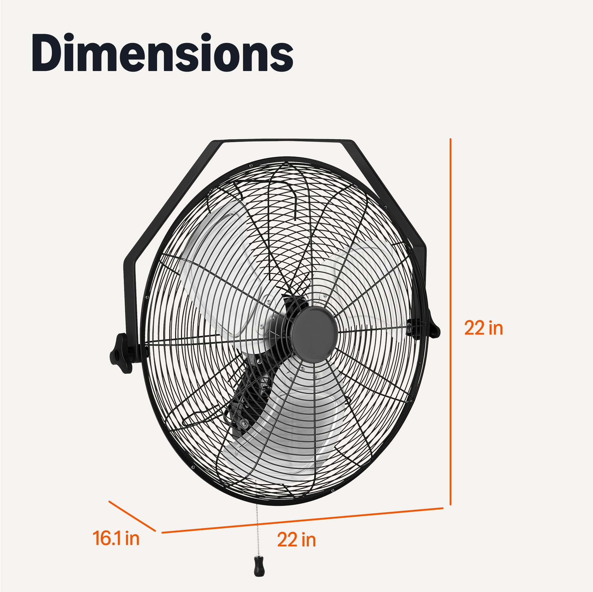 Amazon Basics 18-inch wall fan in use demonstrates strong circulation in workspaces.