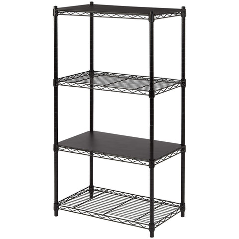 Amazon Basics 2-Shelf Stackable Storage compact design fits tight spots.