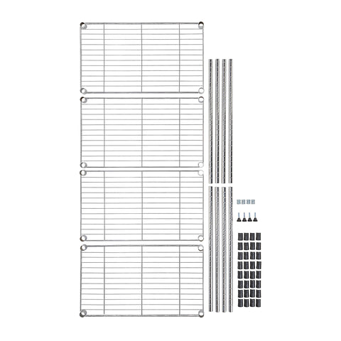 Amazon Basics chrome finish keeps surfaces looking clean and organized