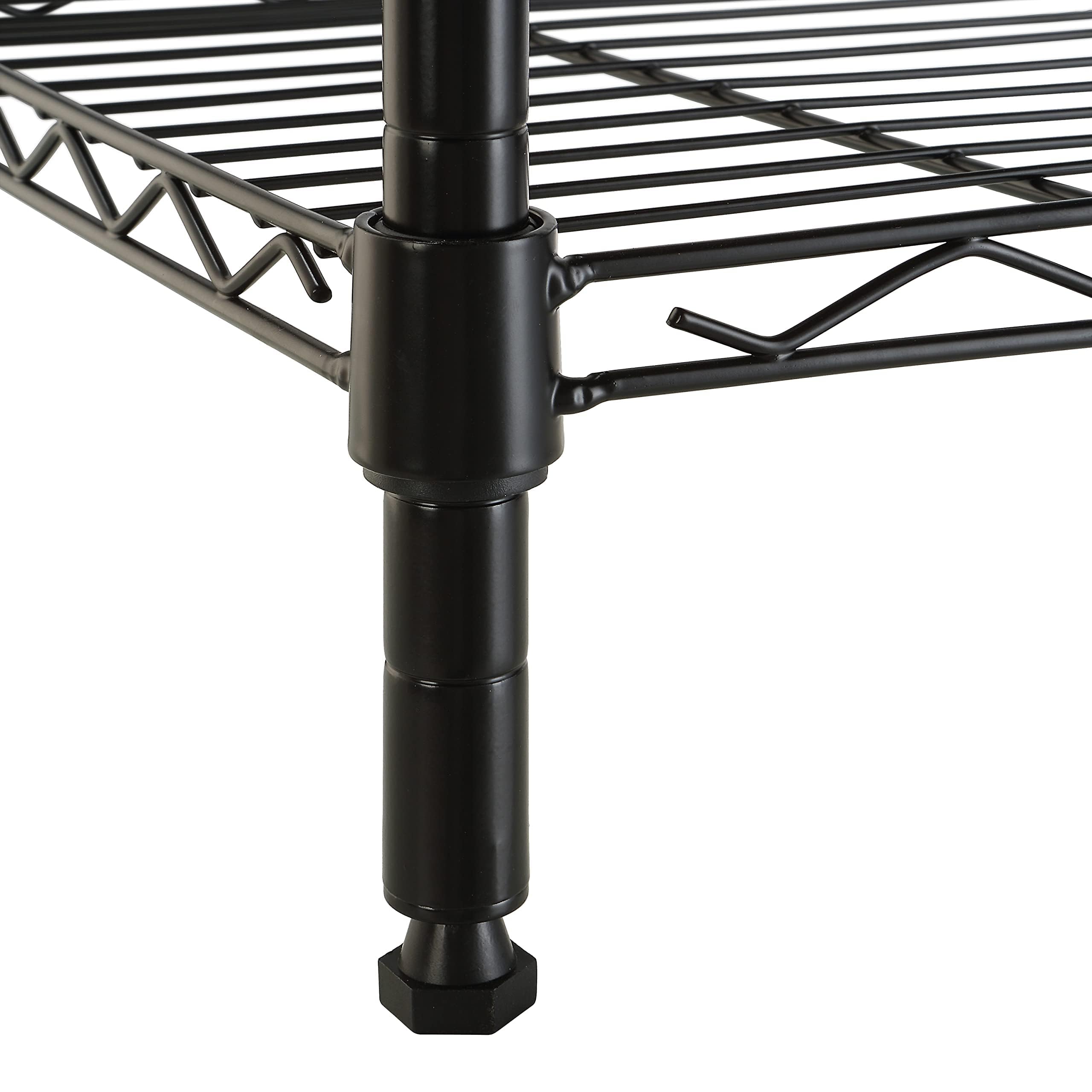 Amazon Basics 5-Shelf Tower fits narrow corners for organized storage