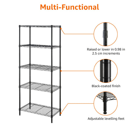 Amazon Basics leveling feet provide stability on uneven floors
