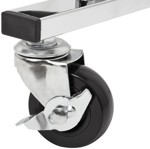 Amazon Basics 50-Pair shoe rack rolling wheels image highlights easy mobility.