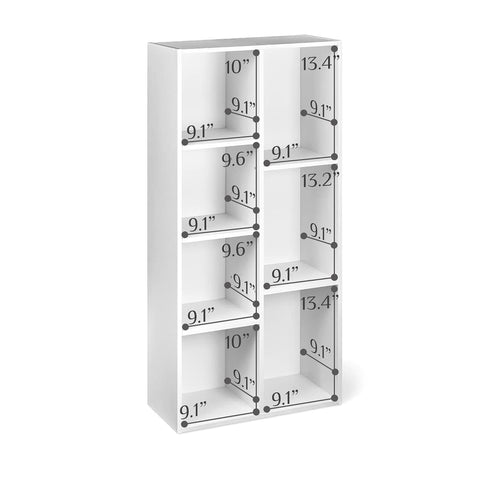 Amazon Basics 7-cube organizer bookcase storing books and decor ideas