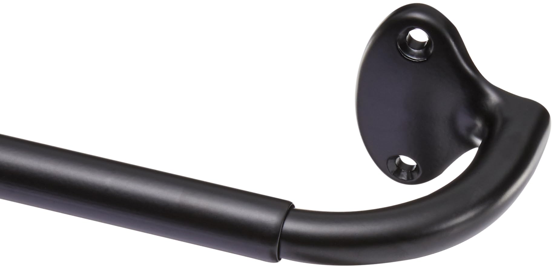 Amazon Basics adjustable blackout curtain rod extended from 88 to 120 inches for versatile window fit