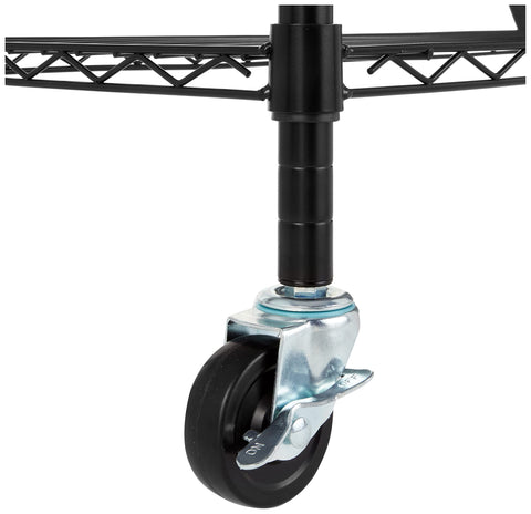 Amazon Basics adjustable shelves offer 1-inch height customization for flexible storage.