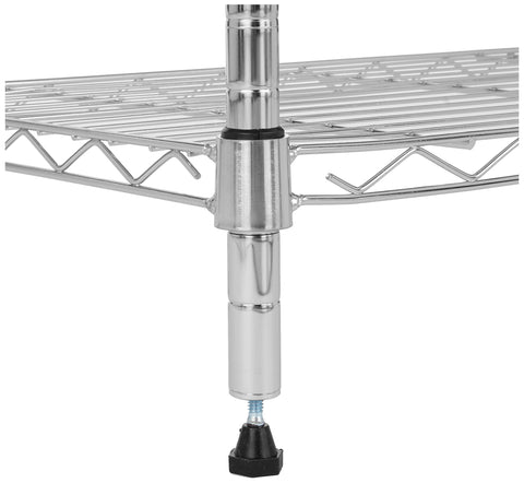 Amazon Basics adjustable shelves with 1-inch increments accommodate various item heights