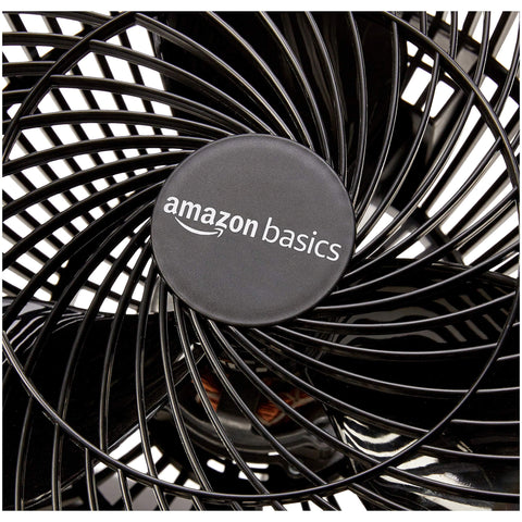 Amazon Basics air circulator fan compact dimensions fit desks or nightstands