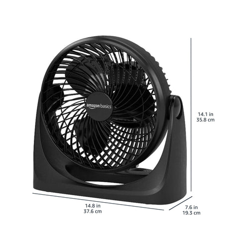 Amazon Basics air circulator fan control knob enables quick speed changes