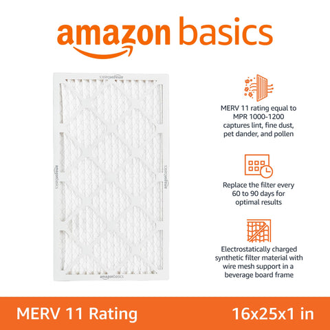 Amazon Basics air filter 6-pack frame detail highlighting sturdy construction