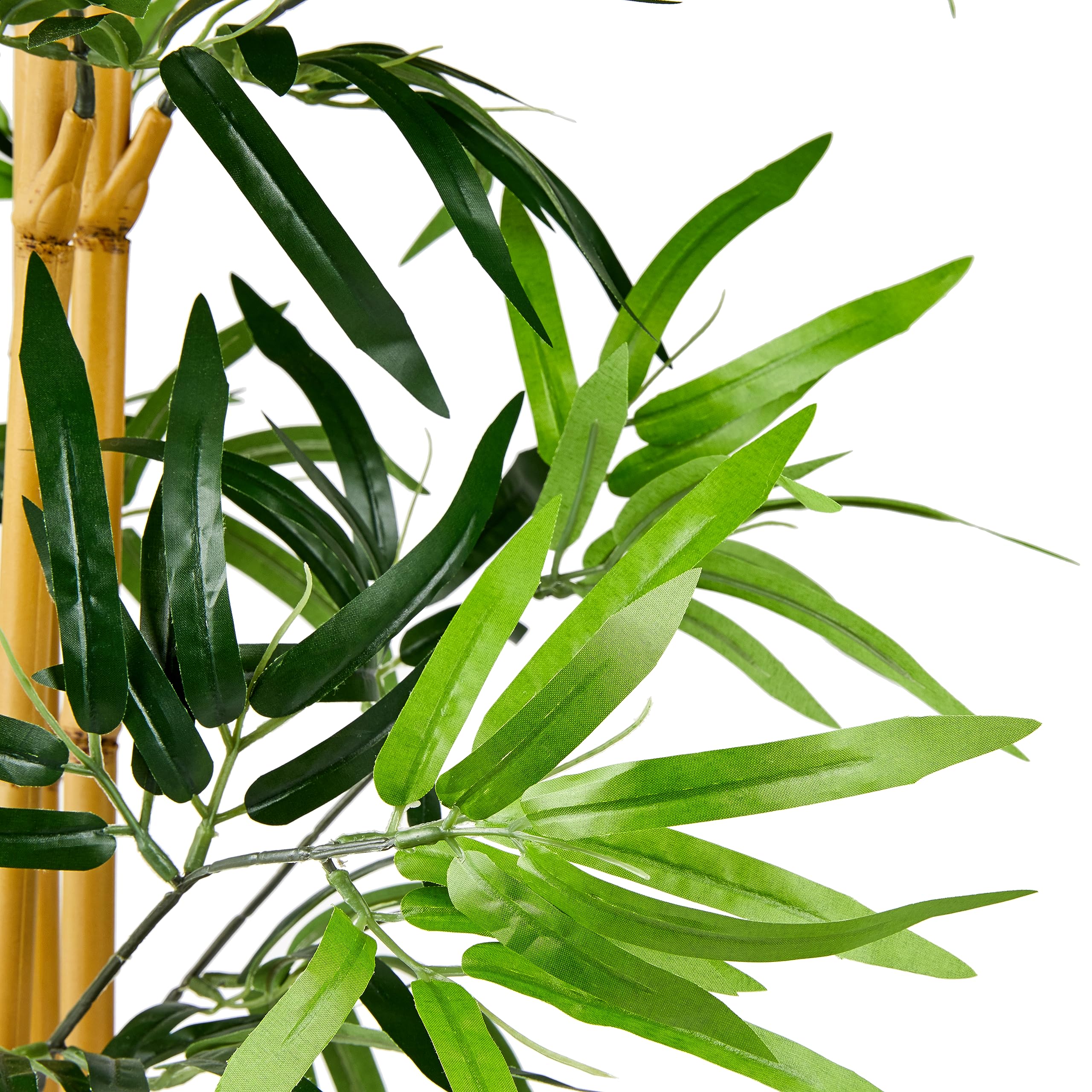 Amazon Basics artificial bamboo plant in plastic planter durable home decor.