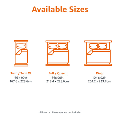 Amazon Basics packaging image showing bed-in-a-bag convenience for quick setup