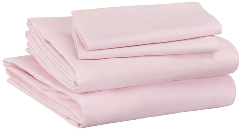 Amazon Basics bed-in-a-bag shams neatly finished for tidy bed